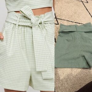 wilfred gelas paper bag shorts 4 Green Gingham Shorts